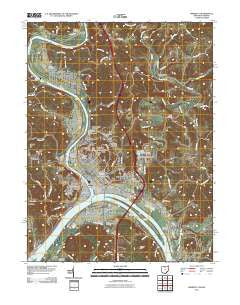 Marietta Ohio Historical topographic map, 1:24000 scale, 7.5 X 7.5 Minute, Year 2011