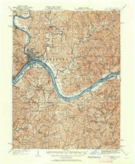 Marietta West Virginia Historical topographic map, 1:62500 scale, 15 X 15 Minute, Year 1924