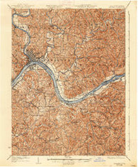Marietta West Virginia Historical topographic map, 1:62500 scale, 15 X 15 Minute, Year 1927