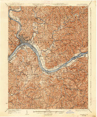 Marietta West Virginia Historical topographic map, 1:62500 scale, 15 X 15 Minute, Year 1927