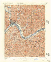 Marietta West Virginia Historical topographic map, 1:62500 scale, 15 X 15 Minute, Year 1927