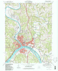 Marietta Ohio Historical topographic map, 1:24000 scale, 7.5 X 7.5 Minute, Year 1994