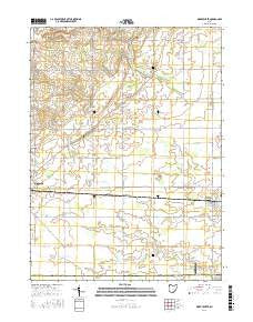Mark Center Ohio Current topographic map, 1:24000 scale, 7.5 X 7.5 Minute, Year 2016