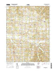 Martinsburg Ohio Current topographic map, 1:24000 scale, 7.5 X 7.5 Minute, Year 2016