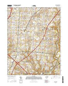 Mason Ohio Current topographic map, 1:24000 scale, 7.5 X 7.5 Minute, Year 2016