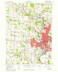 Massillon Ohio Historical topographic map, 1:24000 scale, 7.5 X 7.5 Minute, Year 1961