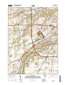 Maumee Ohio Current topographic map, 1:24000 scale, 7.5 X 7.5 Minute, Year 2016