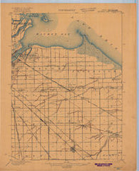 Maumee Bay Ohio Historical topographic map, 1:62500 scale, 15 X 15 Minute, Year 1900