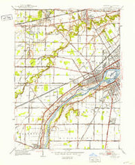 Maumee Ohio Historical topographic map, 1:24000 scale, 7.5 X 7.5 Minute, Year 1951