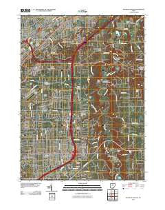 Mayfield Heights Ohio Historical topographic map, 1:24000 scale, 7.5 X 7.5 Minute, Year 2010