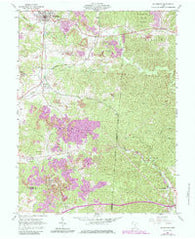 Mcarthur Ohio Historical topographic map, 1:24000 scale, 7.5 X 7.5 Minute, Year 1961