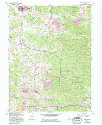 Mcarthur Ohio Historical topographic map, 1:24000 scale, 7.5 X 7.5 Minute, Year 1961