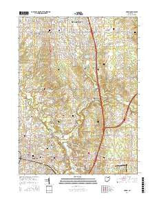 Medina Ohio Current topographic map, 1:24000 scale, 7.5 X 7.5 Minute, Year 2016
