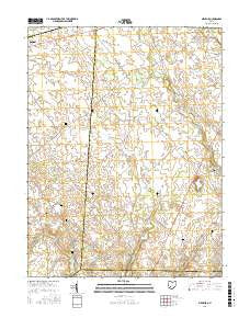 Memphis Ohio Current topographic map, 1:24000 scale, 7.5 X 7.5 Minute, Year 2016
