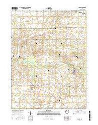Mendon Ohio Current topographic map, 1:24000 scale, 7.5 X 7.5 Minute, Year 2016