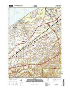Mentor Ohio Current topographic map, 1:24000 scale, 7.5 X 7.5 Minute, Year 2016