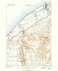Mentor Ohio Historical topographic map, 1:62500 scale, 15 X 15 Minute, Year 1905