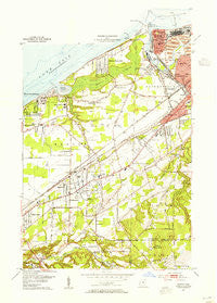 Mentor Ohio Historical topographic map, 1:24000 scale, 7.5 X 7.5 Minute, Year 1953