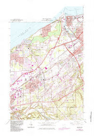 Mentor Ohio Historical topographic map, 1:24000 scale, 7.5 X 7.5 Minute, Year 1963