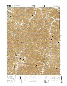 Mercerville Ohio Current topographic map, 1:24000 scale, 7.5 X 7.5 Minute, Year 2016