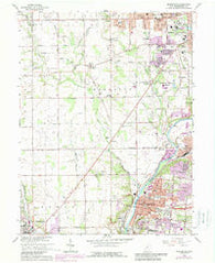 Miamisburg Ohio Historical topographic map, 1:24000 scale, 7.5 X 7.5 Minute, Year 1965