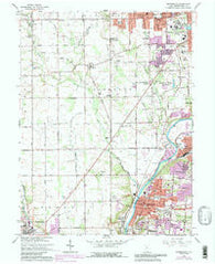 Miamisburg Ohio Historical topographic map, 1:24000 scale, 7.5 X 7.5 Minute, Year 1965