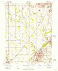 Miamisburg Ohio Historical topographic map, 1:24000 scale, 7.5 X 7.5 Minute, Year 1955