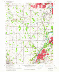 Miamisburg Ohio Historical topographic map, 1:24000 scale, 7.5 X 7.5 Minute, Year 1965