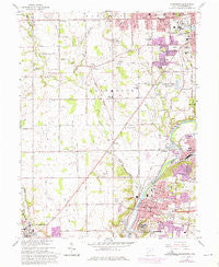 Miamisburg Ohio Historical topographic map, 1:24000 scale, 7.5 X 7.5 Minute, Year 1965