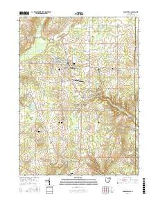 Middlefield Ohio Current topographic map, 1:24000 scale, 7.5 X 7.5 Minute, Year 2016