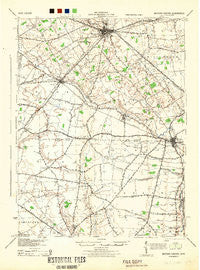 Milford Center Ohio Historical topographic map, 1:62500 scale, 15 X 15 Minute, Year 1944