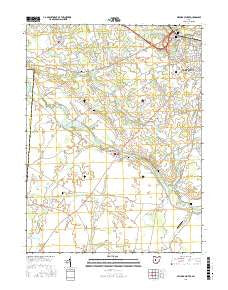 Milford Center Ohio Current topographic map, 1:24000 scale, 7.5 X 7.5 Minute, Year 2016