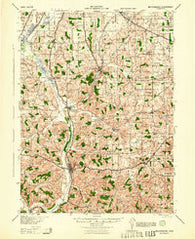 Millersburg Ohio Historical topographic map, 1:62500 scale, 15 X 15 Minute, Year 1943