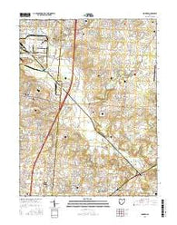Monroe Ohio Current topographic map, 1:24000 scale, 7.5 X 7.5 Minute, Year 2016