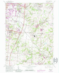 Monroe Ohio Historical topographic map, 1:24000 scale, 7.5 X 7.5 Minute, Year 1965