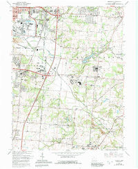 Monroe Ohio Historical topographic map, 1:24000 scale, 7.5 X 7.5 Minute, Year 1965
