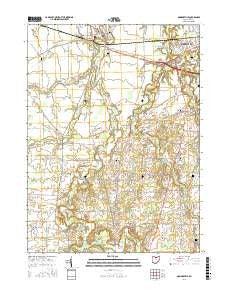 Monroeville Ohio Current topographic map, 1:24000 scale, 7.5 X 7.5 Minute, Year 2016