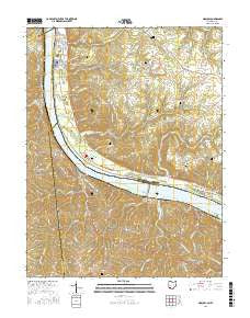 Moscow Ohio Current topographic map, 1:24000 scale, 7.5 X 7.5 Minute, Year 2016