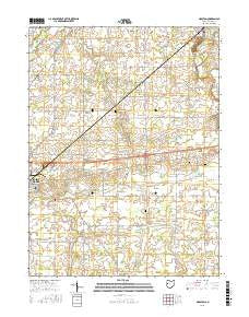 Moulton Ohio Current topographic map, 1:24000 scale, 7.5 X 7.5 Minute, Year 2016