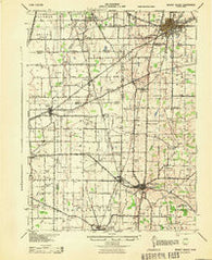 Mount Gilead Ohio Historical topographic map, 1:62500 scale, 15 X 15 Minute, Year 1943