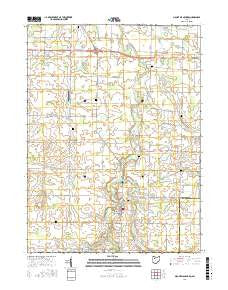 Mount Blanchard Ohio Current topographic map, 1:24000 scale, 7.5 X 7.5 Minute, Year 2016