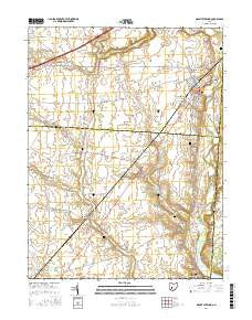 Mount Sterling Ohio Current topographic map, 1:24000 scale, 7.5 X 7.5 Minute, Year 2016