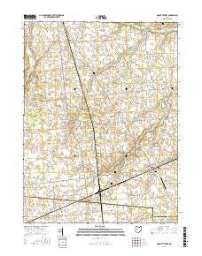 Mount Victory Ohio Current topographic map, 1:24000 scale, 7.5 X 7.5 Minute, Year 2016