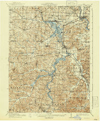 Navarre Ohio Historical topographic map, 1:62500 scale, 15 X 15 Minute, Year 1914