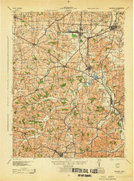 Navarre Ohio Historical topographic map, 1:62500 scale, 15 X 15 Minute, Year 1944