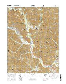 Nelsonville Ohio Current topographic map, 1:24000 scale, 7.5 X 7.5 Minute, Year 2016