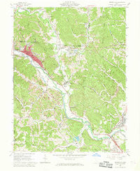 Nelsonville Ohio Historical topographic map, 1:24000 scale, 7.5 X 7.5 Minute, Year 1961