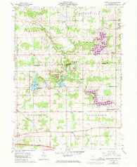 Nettle Lake Ohio Historical topographic map, 1:24000 scale, 7.5 X 7.5 Minute, Year 1961