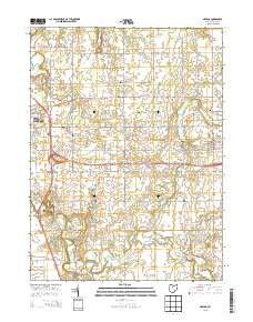 Nevada Ohio Historical topographic map, 1:24000 scale, 7.5 X 7.5 Minute, Year 2013