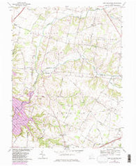 New Burlington Ohio Historical topographic map, 1:24000 scale, 7.5 X 7.5 Minute, Year 1968